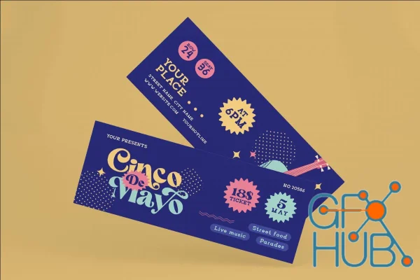 Cinco De Mayo Ticket » GFX-HUB 2.0 Creative Community