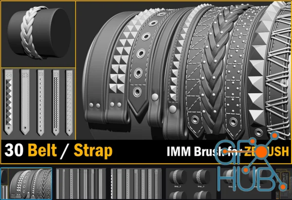 30 IMM Belt / Strap Brush for Zbrush