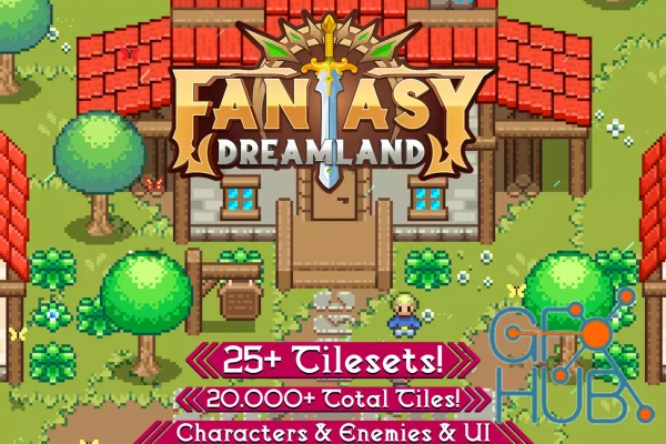 2D TopDown Tilesets Fantasy Dreamland