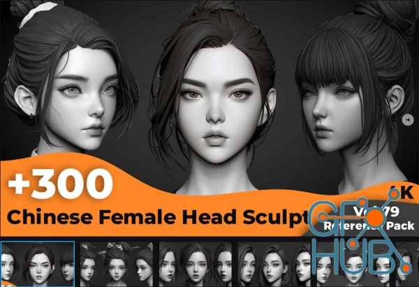 +300 Chinese Female Head Sculpt(4k)