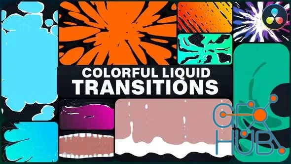 Colorful Liquid Transitions for DaVinci Resolve