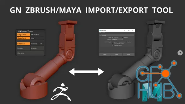 GN ZBrush/Maya Import/Export Tool v2.70
