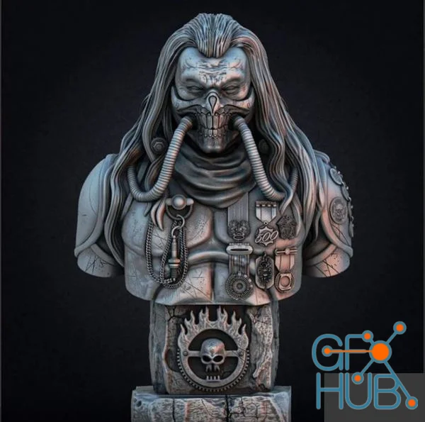 3D Model – Immortan Joe bust – Mad Max (3D-Print)