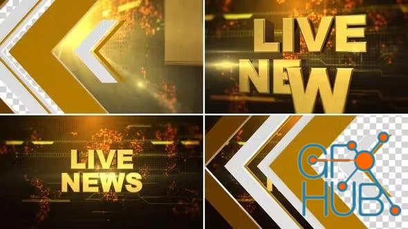 Live News Transition Golden