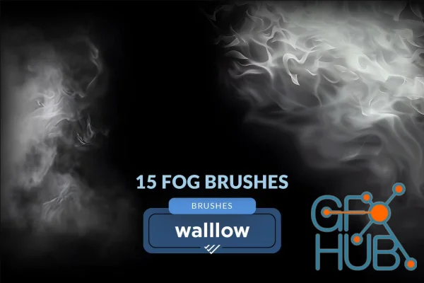 Smoke fog and mist photoshop digital brushes