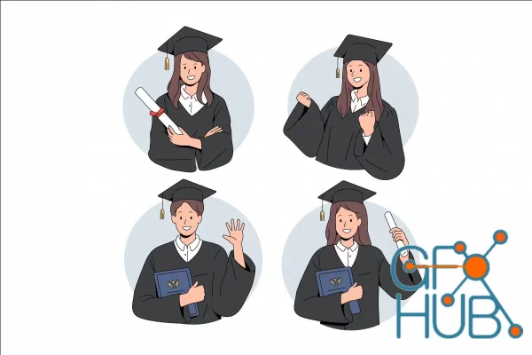 Student graduation Illustration