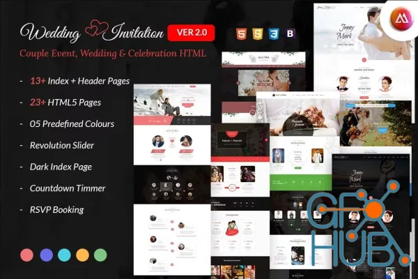 Wedding Event - Wedding Invitation HTML Template
