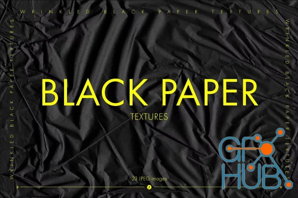 Wrinkled Black Paper Textures