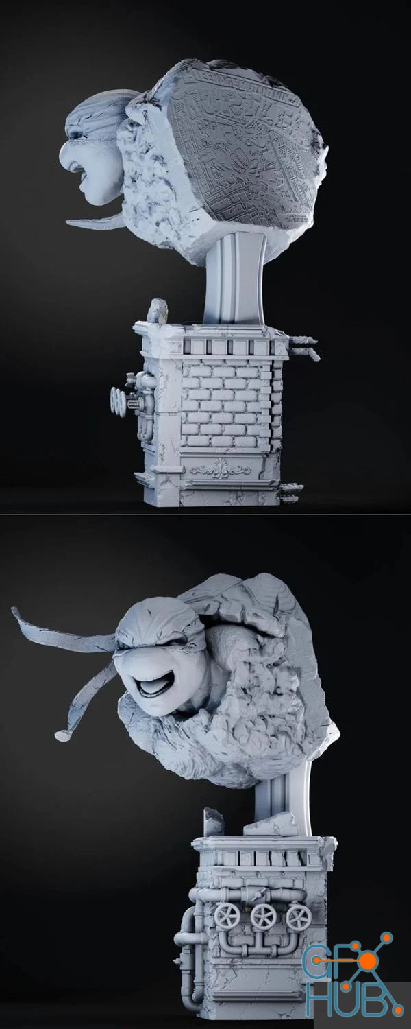 ZEZ Studios – Raphael TMNT Bust (3D-Print)