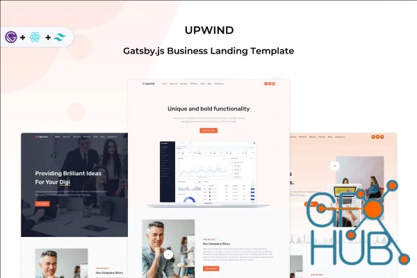 Upwind - React Gatsby Landing Page Template