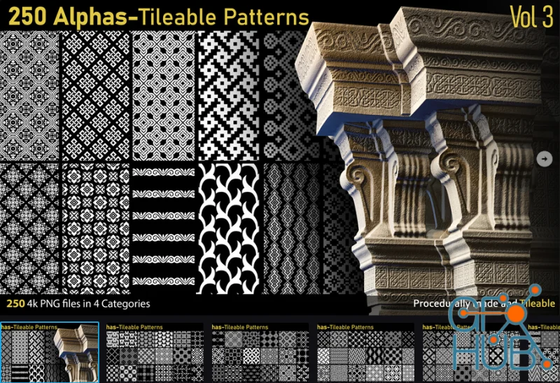 Texture Animation C4d Tutorials 250 Alphas-Tileable Patterns-Vol3 » GFX-HUB 2.0 Creative Community